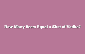 How Many Beers Equal a Shot of Vodka?