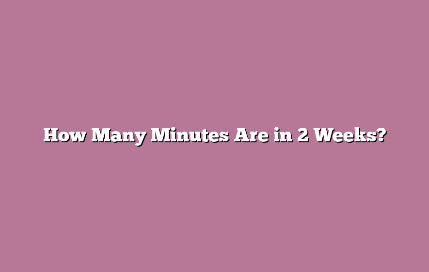 How Many Minutes Are in 2 Weeks?