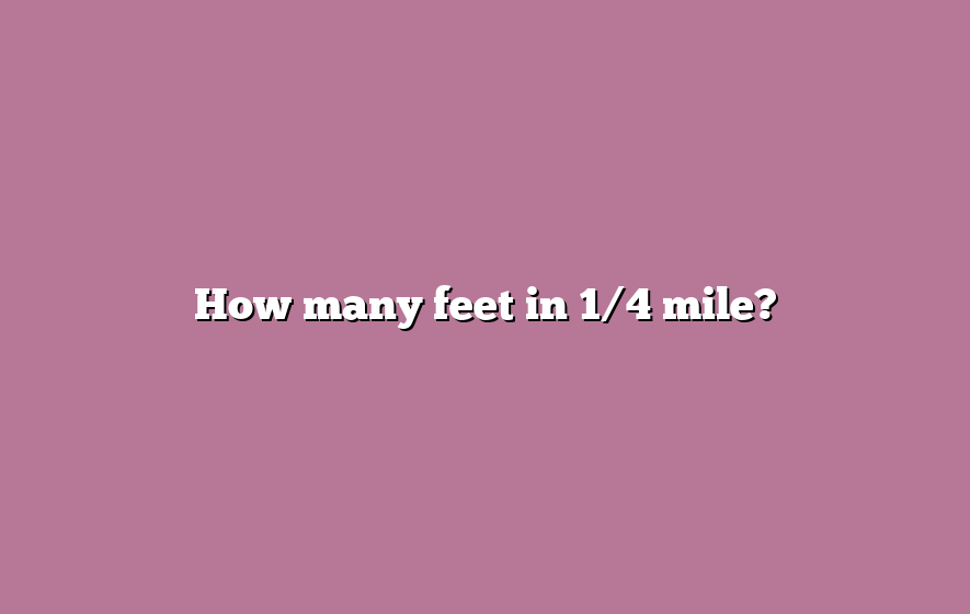 How many feet in 1/4 mile?