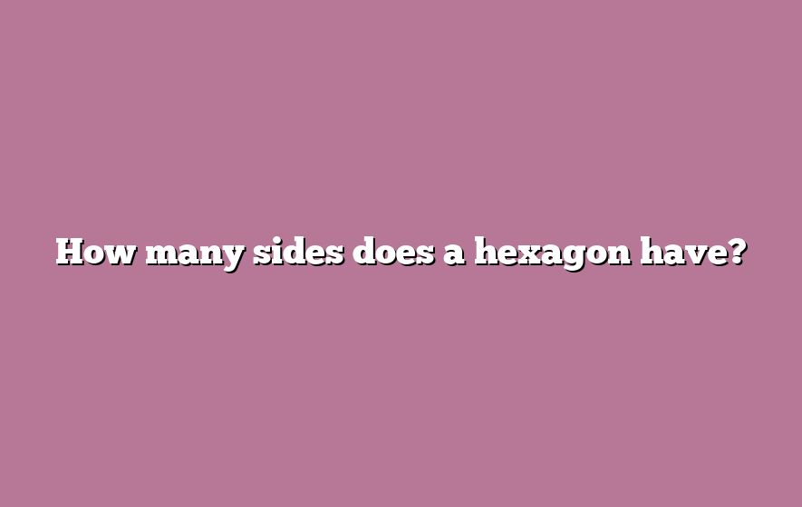 How many sides does a hexagon have?