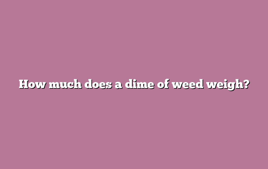How much does a dime of weed weigh?