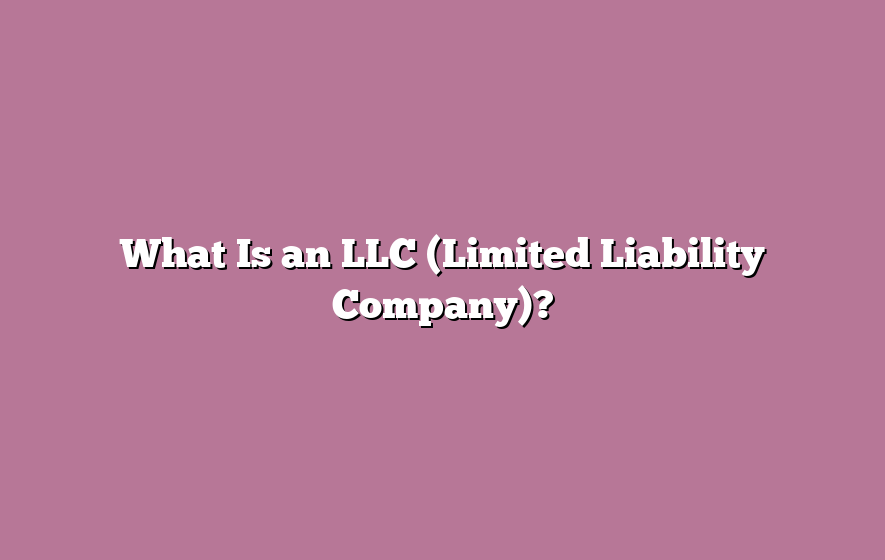 What Is an LLC (Limited Liability Company)?