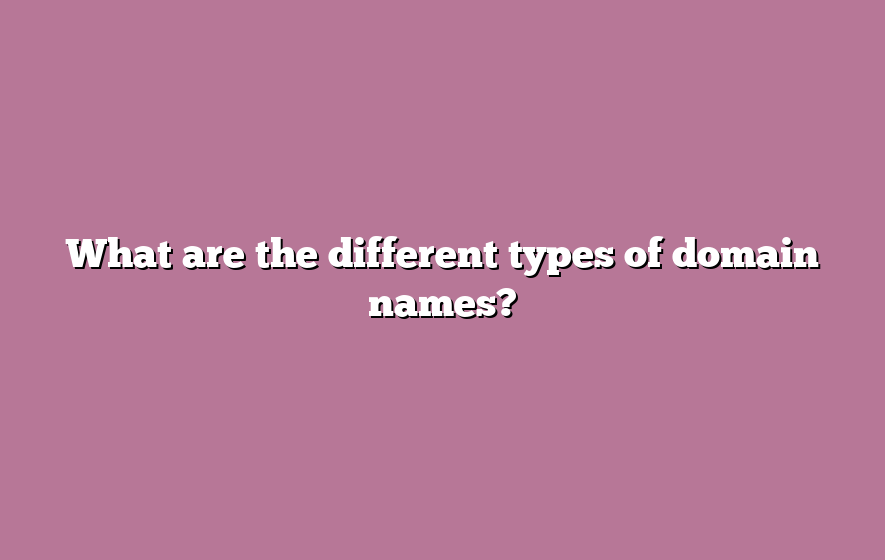 What are the different types of domain names?