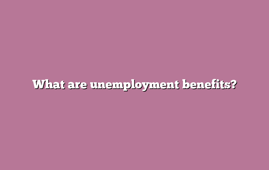 What are unemployment benefits?
