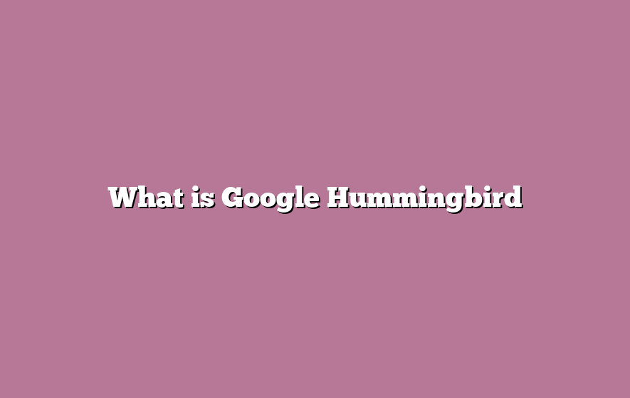 What is Google Hummingbird