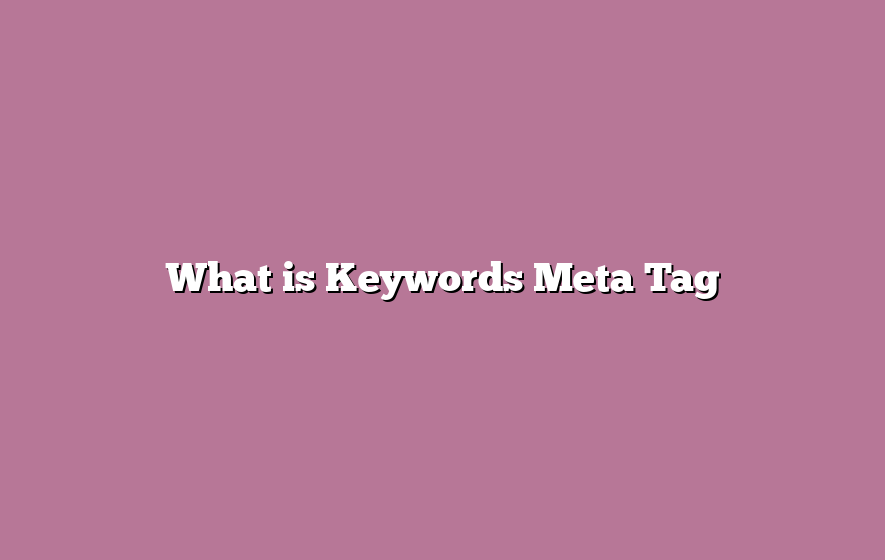 What is Keywords Meta Tag