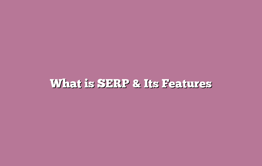 What is SERP & Its Features