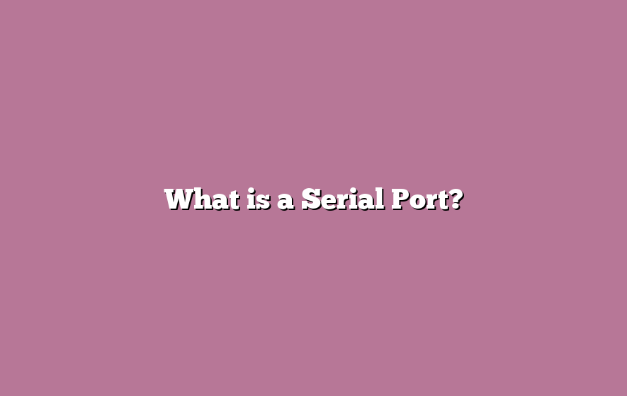 What is a Serial Port?