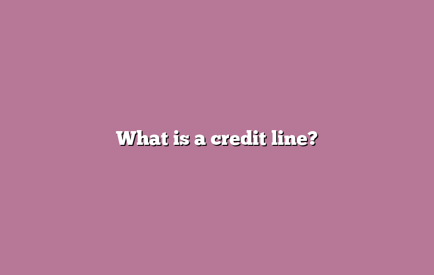 What is a credit line?