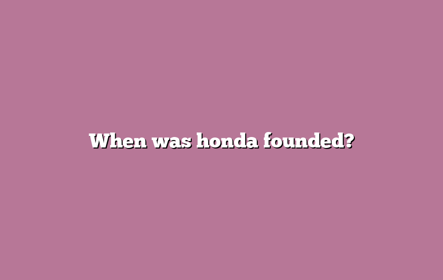 When was honda founded?