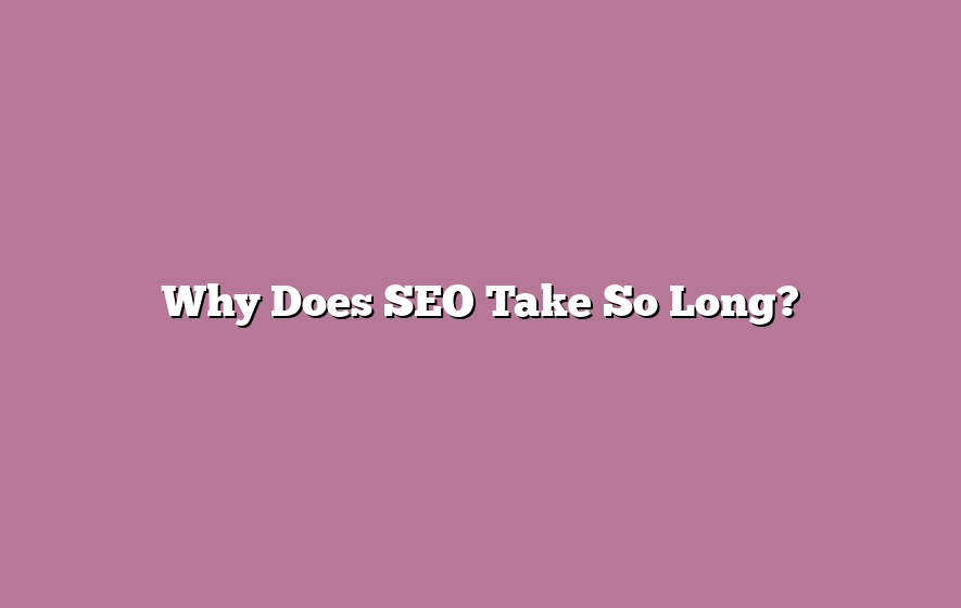 Why Does SEO Take So Long?