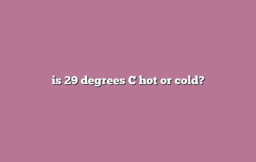 is 29 degrees C hot or cold?